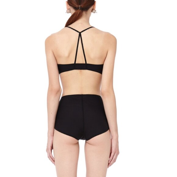 Rare ANN DEMEULEMEESTER Longline Black La Fille d'O Bralette Top  IT38 - Picture 2 of 6